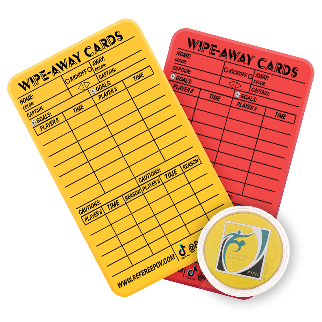 FIFA Professional Referee Coin + Wipe-Away Cards