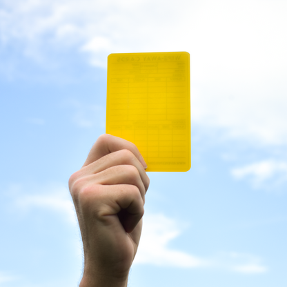 Wipe-Away Soccer Referee Card - Yellow